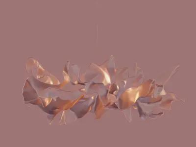 Artistic Modern Chandelier 3D Model 3D model