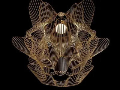 Terzani moire ceiling light 3d model 3D model