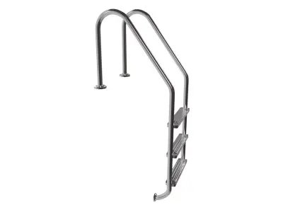 3 steps Swimming pool ladder Low-poly 3D model