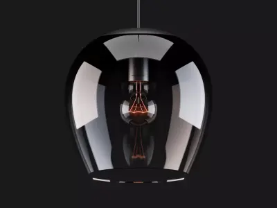 Lamp One - two tone glass lamp Low-poly 3D model