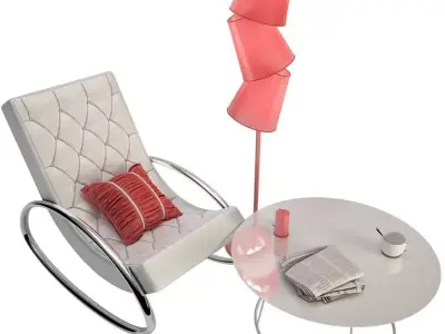 Contemporary Lounge Area  3D model