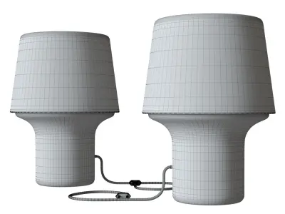 Cosy Grey Table Lamp 3D model