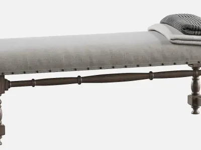 CHIC FARMHOUSE WOOD TURNED 3D model