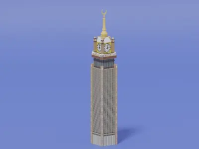 Abraj Al Bait Tower Mecca Saudi Arabia 3D model