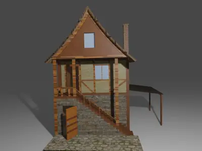 medivale wooden house 3D model