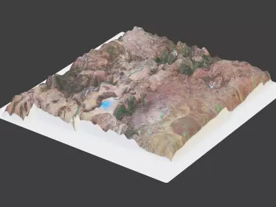 New Mexico State Low-poly 3D model