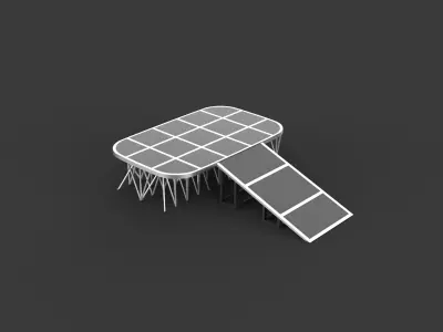 Portable stage 3D model