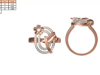 Ladies-Elegant Stone Rings For Womens 132 3D print model