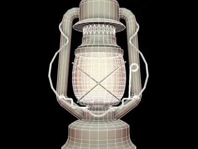 Hurricane Lantern - Storm Lamp Low-poly 3D model