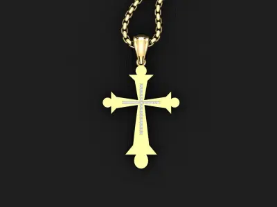 Cross Light Gold 3CP037 3DM STL 3D model