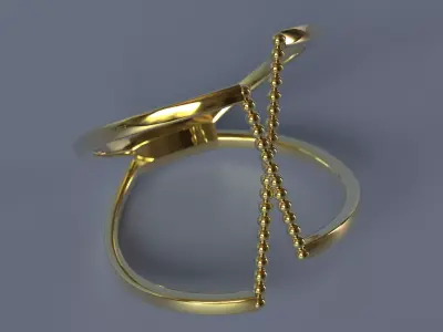 Contemporary minimal Ring Set STL and 3DM Casting Ready 3D print model