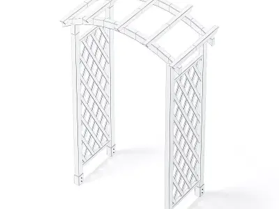 Garden Pergola 3D Model 3D model