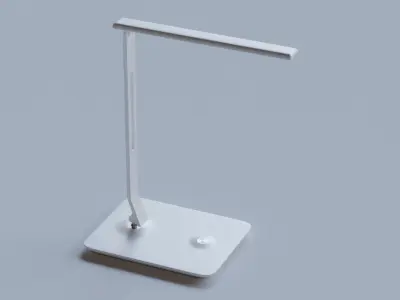 White Table LED Lamp 3D model