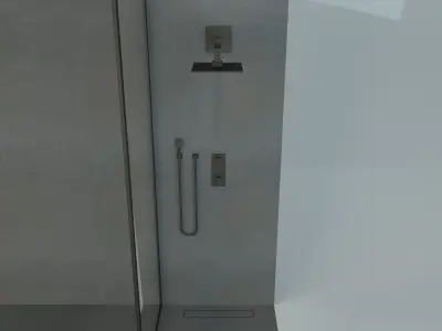 Mens shower grey and black 3D model 3D model