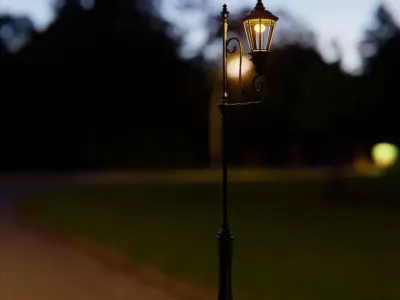 Old Street Lamp 1 - Classic Street Lighting Low-poly 3D model