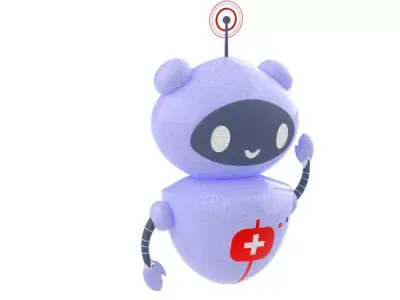 Robot with cross 3D model