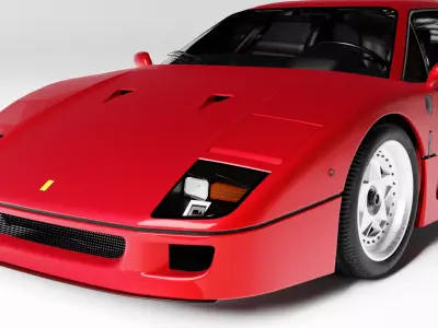 Ferrari f40 car Low-poly 3D model Low-poly 3D model