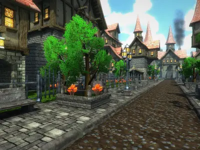 Adventure Village 2 Low-poly 3D model