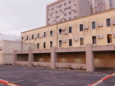 PARKING LOT 3D MODEL LOW POLY Low-poly 3D model