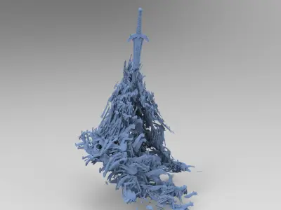 Templar sword mound 1 3D model