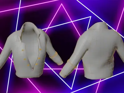 Bomber jacket cyberpunk Low-poly 3D model