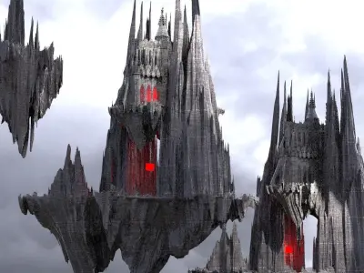 Floating Cathedral Halls of Cthulhu 2 Kit bash  3D model