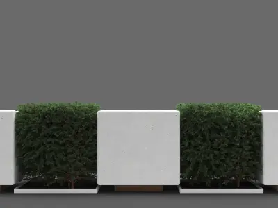 bench1102 planter bench 3D model