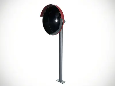 Industrial Safety Mirror Low-poly 3D model