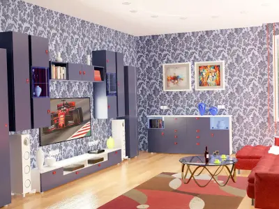 Living room The Together Low-poly 3D model