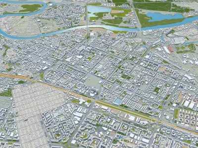 Tumen Russia Low-poly 3D model