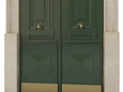 Entrance classic door 28 3D model