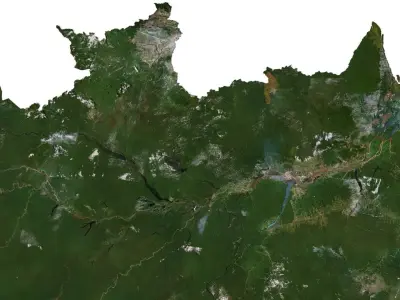 Brazil Terrain 3D Map 3D model