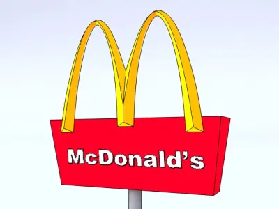McDonald sign Free 3D model