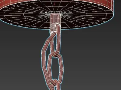 medison chandelier with glass globes and metal 3D model
