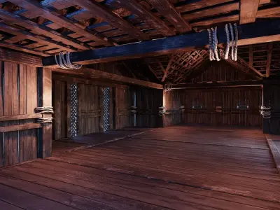 Old Viking House 4K Textures GameReady 186 Low-poly 3D model