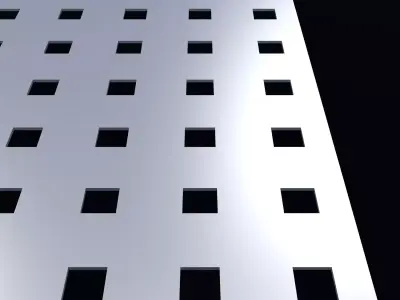 Perforated panel with 12 percent opening 25O112 3D model