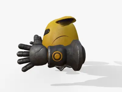 Robot smash Low-poly 3D model