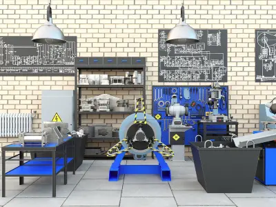 K2116 mechanical press Collection for industrial interior Three 3D model