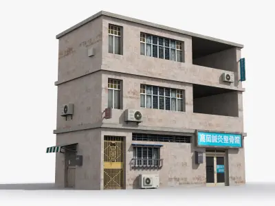 Japanese House x7 Low-poly 3D model purchase