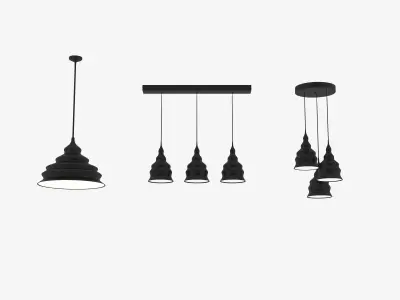 28 Modern Chandeliers Categorized 3D model