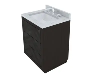 Restoration Hardware- Herringbone Vanity Cabinet-004 3D model