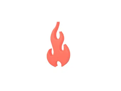 Fire Symbol v9 001 Low-poly 3D model