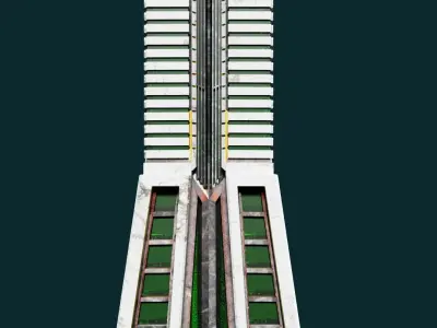 Sci-fi City Buildings Low Poly Kitbash Set  Neo Victoria Low-poly 3D model