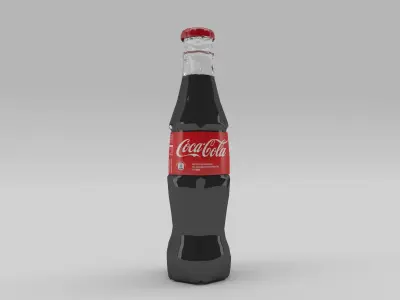 Bottle Coca-cola 3 Low-poly 3D model
