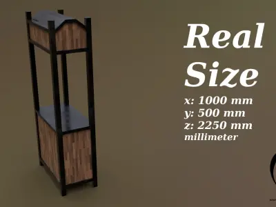 Trade stand 11 R Low-poly 3D model