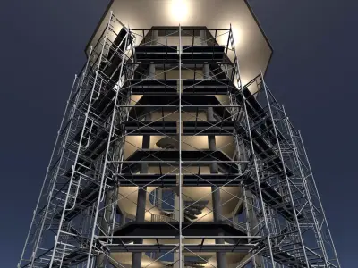 Pavilion in construction scene 26i06 3D model