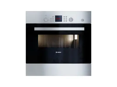 Kitchen1 stainless steel oven with glass door 3D model