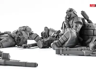 Death Squad - Slain soldiers 3D print model