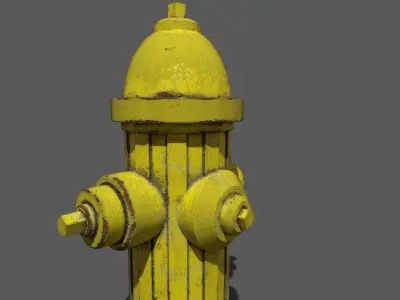 fire hydrant Low-poly 3D model 6