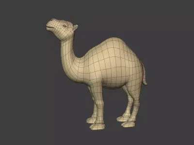 Camel Figurine - Statue Low-poly 3D model